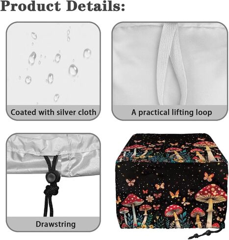 Flower Hummingbird Print Toaster Covers 4 Slice Wide Slot, Kitchen Decorative Bread Maker Cover Dust Protection, Washable Easy to Install Bread Machine Cover in Saudi Arabia