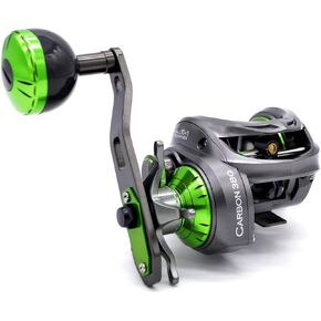 Carbon 380 Baitcasting Fishing Reel, 7.2:1 Gear Ratio, Up to 39 Lbs Max Drag, Magnetic Brake, Lightweight Carbon Fiber Frame and Side Covers, Deep Spool Large Capacity Saltwater Casting Reel in Saudi Arabia