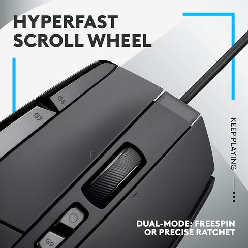 Logitech G502 X Wired Gaming Mouse - Lightforce Hybrid Optical -Mechanical Switches ، مستشعر ألعاب Hero 25K ، متوافق مع جهاز الكمبيوتر - MacOS/Windows - أسود (متجدد) in Saudi Arabia