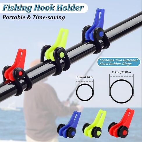 Slide-in Fishing Rod Hip Holster with 3PCS Fishing Hook Holders, Adjustable Fish Pole Holster, Hands-Free Rod Holder for Fly & Bank, Quick Draw Waist Belt Inserte Pole Gear in Saudi Arabia