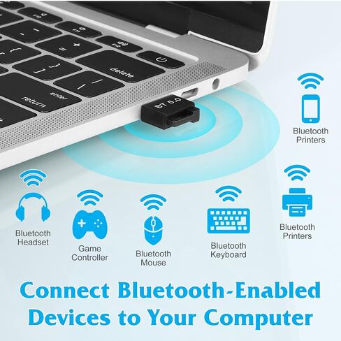 Bluetooth Adapter for PC, UrbanX USB Mini Bluetooth 5.0 Wireless Transfer Dongle for Lenovo Legion Windows 10/8.1/8/7 in Saudi Arabia