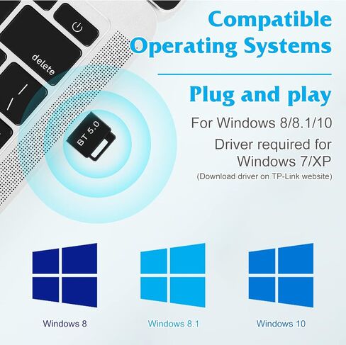 Bluetooth Adapter for PC, UrbanX USB Mini Bluetooth 5.0 Wireless Transfer Dongle for Lenovo Legion Windows 10/8.1/8/7 in Saudi Arabia