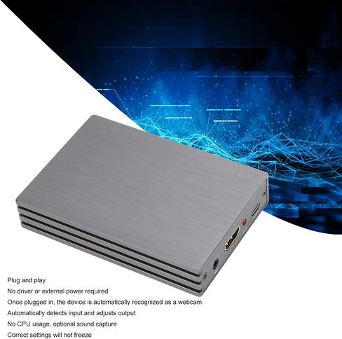 بطاقة التقاط فيديو Yunir ، 1080p 60 إطارًا في الثانية USB 3.0 جهاز التقاط الصوت مع مرور واجهة الوسائط المتعددة عالية الدقة 4K لتسجيل اللعبة على تدفق اللعبة in Saudi Arabia