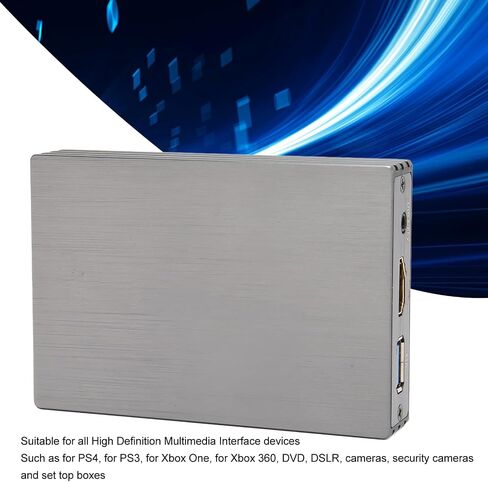 بطاقة التقاط فيديو Yunir ، 1080p 60 إطارًا في الثانية USB 3.0 جهاز التقاط الصوت مع مرور واجهة الوسائط المتعددة عالية الدقة 4K لتسجيل اللعبة على تدفق اللعبة in Saudi Arabia