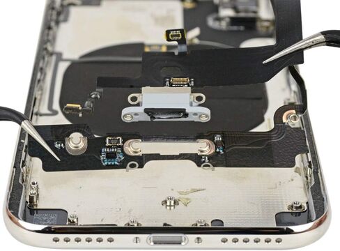 MMOBIEL Dock Connector Compatible with iPhone X - 5.8 inch - 2017 - Charging Port Flex Cable - Headphone Port/Microphone/Antenna Replacement - Incl. Screwdrivers - Gray in Kuwait