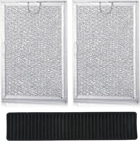 3 Pack Grease Filter & Charcoal Filters Set for Microwave Filter Replacement Combo – Compatible with LG LMV2031ST, LMV2031BD, LMHM2237ST, LMH2235ST & More (5230W1A012B & 5230W1A003A) in Kuwait