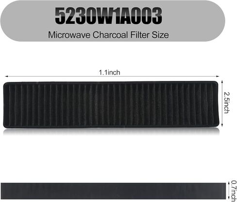 3 Pack Grease Filter & Charcoal Filters Set for Microwave Filter Replacement Combo – Compatible with LG LMV2031ST, LMV2031BD, LMHM2237ST, LMH2235ST & More (5230W1A012B & 5230W1A003A) in Kuwait