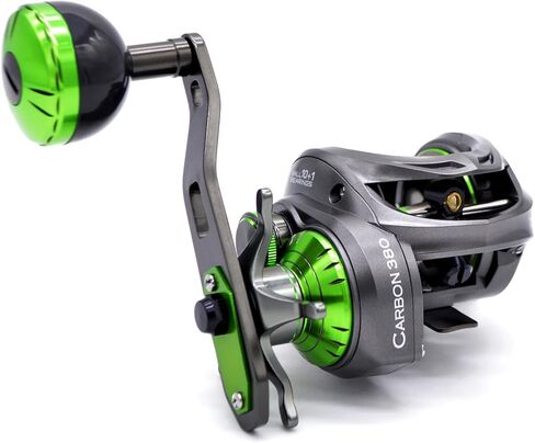 الكربون 380 بكرة صيد الكربون ، 7.2: 1 نسبة تروس ، تصل إلى 39 رطلا كحد أقصى السحب ، الفرامل المغناطيسية ، إطار ألياف الكربون خفيفة الوزن وأغطية جانبية ، بكرة كبيرة من المياه المالحة بكرة كبيرة in Kuwait