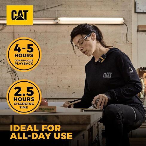 CAT Wearable Bluetooth Speaker – Clip-On, Wireless, Jobsite-Pro, Water-Resistant, Built-in Mic, Hands-Free Calls & Music, Portable Speaker for Work, Outdoor, Construction, & More in Saudi Arabia