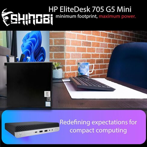 HP Elitedesk 705 G5 Mini PC | Ryzen 5 Pro 3400ge | 32 جيجابايت ذاكرة الوصول العشوائي | 1 تيرابايت NVME | Windows 11 Pro | AX210 Wi-Fi 6e + Bt | كمبيوتر سطح المكتب الصغير (متجدد) (32 جيجابايت ذاكرة الوصول العشوائي + 1 تيرابايت NVME) in Saudi Arabia