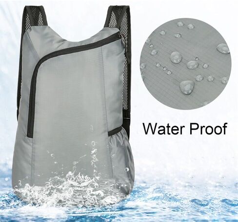 Folding Backpack Cycling Sports Backpack Lightweight, Gray in Saudi Arabia