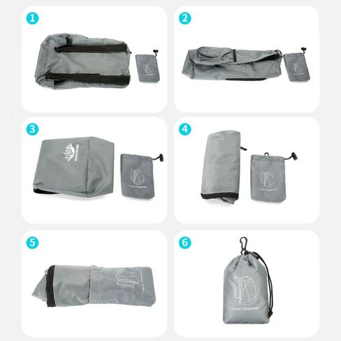 Folding Backpack Cycling Sports Backpack Lightweight, Gray in Saudi Arabia