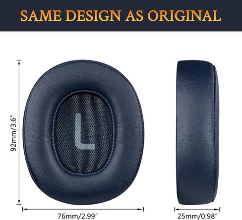 SOULWIT Earpads Replacement for JBL Tune 700BT, 710BT, 720BT, 750BTNC, 760NC, 770NC Wireless Over-Ear Headphones, Ear Pads Cushions with Soft Protein Leather and High-Density Foam - Black in Saudi Arabia
