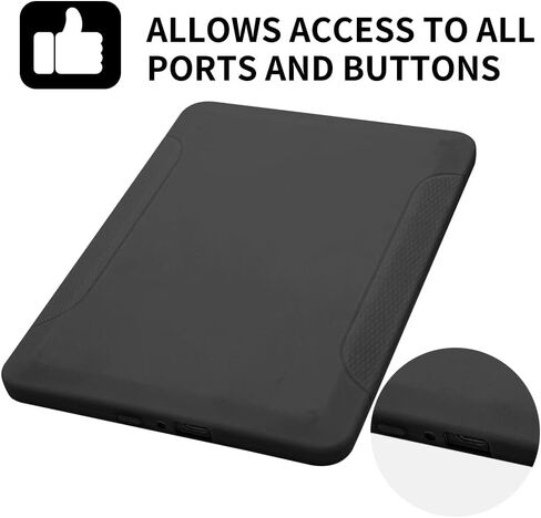 Case for Kindle (7th Generation, 2014 Release) - Slim Fit TPU Gel Protective Cover Case for 6" Kindle (Model No. WP63GW), Black in Kuwait