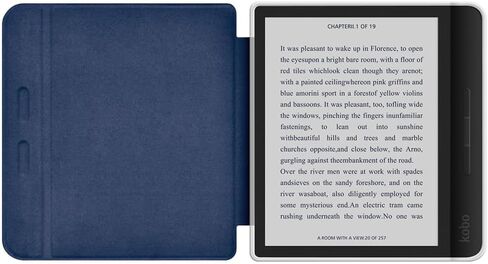 علبة لـ 7 "Kobo Libra Color 2024 تم إصدارها ، غطاء خلفي TPU شفافًا واضحًا تمامًا مع نوم/استيقاظ تلقائي لألوان Kobo Libra ، الأزرق الداكن in Saudi Arabia