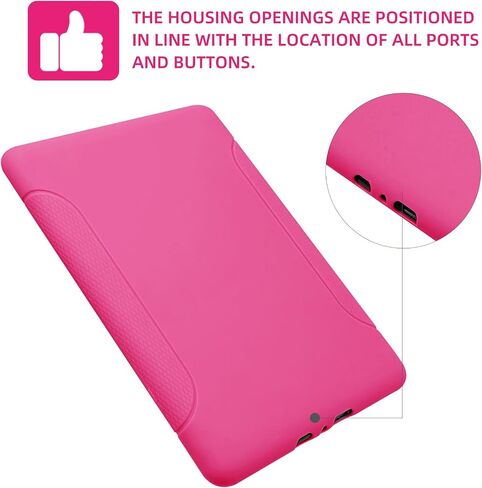 Case for All-New Kindle Paperwhite (12th Generation, 2024 Release) - Slim Fit TPU Gel Protective Cover Case for All-New Kindle Paperwhite E-Reader 7" (Raspberry) in Saudi Arabia