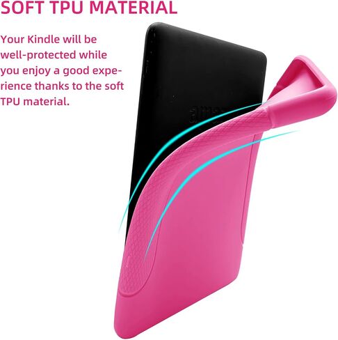 Case for All-New Kindle Paperwhite (12th Generation, 2024 Release) - Slim Fit TPU Gel Protective Cover Case for All-New Kindle Paperwhite E-Reader 7" (Raspberry) in Saudi Arabia