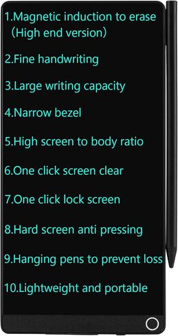 LCD كتابة الكمبيوتر اللوحي ، 6.5 بوصة للأطفال والبالغين ، لا تفقد القلم أبدًا بتصميم معلق ، شاشة مغناطيسية واحدة واضحة ، حدود رقيقة للغاية لملاحظات الدراسة ، مذكرات المكاتب وقوائم التسوق in Saudi Arabia