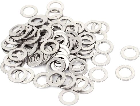 uxcell M1.6 x 0.3mm Stainless Steel Sealed Flat Washer for Bolt Screw 100Pcs in Kuwait