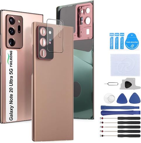 Back Cover for Samsung Galaxy Note 20 Ultra 5G Back Glass Replacement for Samsung Galaxy Note 20 Ultra Rear Glass Replacement Battery Cover Door Accessories (Bronze) in Kuwait