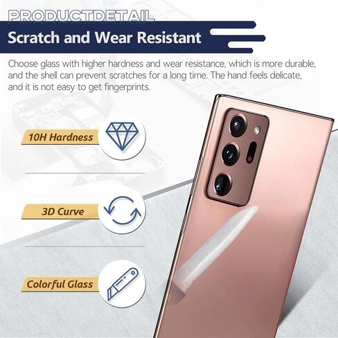 Back Cover for Samsung Galaxy Note 20 Ultra 5G Back Glass Replacement for Samsung Galaxy Note 20 Ultra Rear Glass Replacement Battery Cover Door Accessories (Bronze) in Kuwait