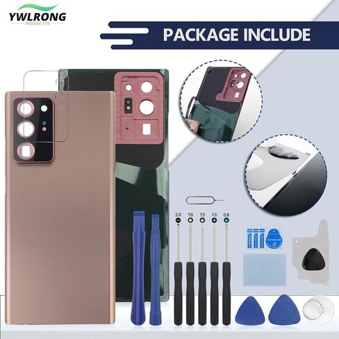 Back Cover for Samsung Galaxy Note 20 Ultra 5G Back Glass Replacement for Samsung Galaxy Note 20 Ultra Rear Glass Replacement Battery Cover Door Accessories (Bronze) in Kuwait
