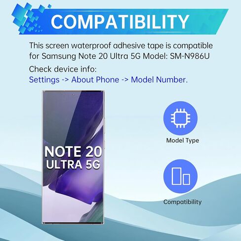 3pcs شريط ملصق ختم مقاوم للماء لـ Samsung Galaxy Note 20 Ultra 5G مقاوم للماء الشاشة الختم اللصق اللصق اللصق الجزء البديل Glue Party for Galaxy Note 20 Ultra 5G SM-N986U SM-N986U1 in Saudi Arabia