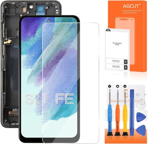 INCELL for Samsung Galaxy S21 FE Screen Replacement for Samsung S21 FE LCD Display SM-G990U SM-G990W LCD Digitizer Touch Assembly with Frame(No Fingerprint Function) in Saudi Arabia