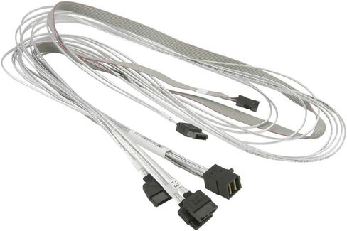 SUPERMICRO COMPUTER CBL-SAST-0556 Internal Minisas HD to 4 SATA with Sideband 90/75/75Cm Cable in Saudi Arabia