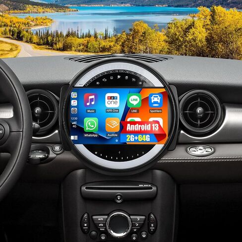 لـ BMW Mini Clubman/Mini Cooper 2007-2013 Android Car Stereo Wireless Carplay Android Auto مع 2G +64G 9 بوصة شاشة تعمل باللمس 26UI GPS WIFI Savigation AHD Camera FM RDS EQ +SWC in Saudi Arabia