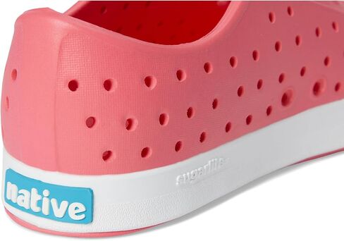 Native Shoes Kids Jefferson (طفل صغير/طفل صغير) - الجزء العلوي والبطانة من مادة EVA - ثقوب للتحكم في درجة الحرارة أخضر روكي/أبيض صدفي 4 طفل صغير M in Kuwait