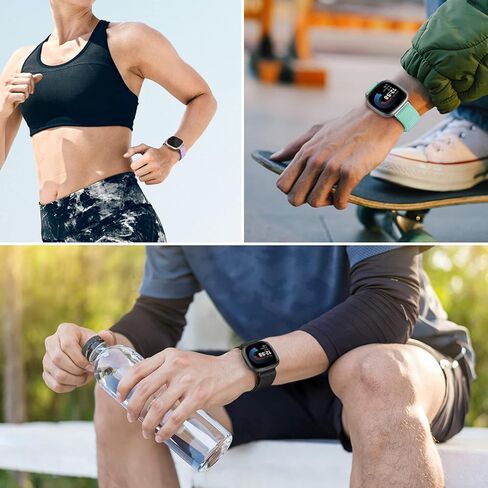 Fintie Finctip Band متوافق مع Fitbit Versa 4 3 ، Sense 2 1 نطاقات ، إكسسوارات استبدال حزام النايلون الناعمة in Saudi Arabia