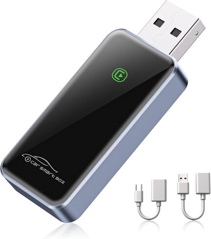 محول CarPlay اللاسلكي لـ Apple - 2025 Slim Edition ، Clop & Play Connection يحول المصنع سلكية إلى محول Carplay اللاسلكي لـ iPhone carplay Dongle for iOS 10+ (Black) in Kuwait