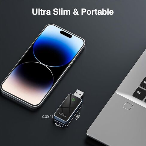 محول CarPlay اللاسلكي لـ Apple - 2025 Slim Edition ، Clop & Play Connection يحول المصنع سلكية إلى محول Carplay اللاسلكي لـ iPhone carplay Dongle for iOS 10+ (Black) in Kuwait