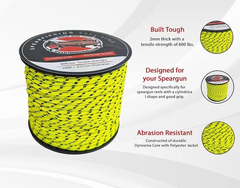Spearfishing Dyneema Core Speargun Reel Line 2.1 مم 150 قدم in Kuwait