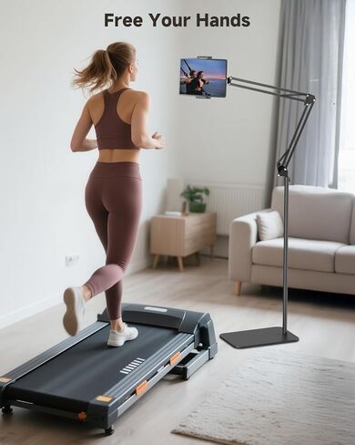 Floor Tablet Holder for Kindle with Remote Page Turner, Kindle Stand for Reading in Bed on Paperwhite Colorsoft Scribe E-reader, Lazy Arm Phone Mount for E-book Reading with Clicker Accessories in Kuwait