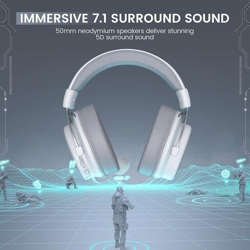 EKSA USB Gaming Headset for PC, Computer Gaming Headphones with Detachable Microphone Noise Cancelling, 7.1 Surround Sound, 50MM Driver, Wired Headset for PS4 PS5, Xbox One, Laptop (Yellow) in Kuwait