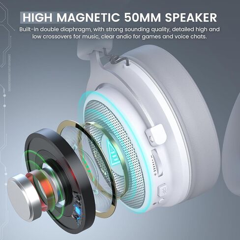 EKSA USB Gaming Headset for PC, Computer Gaming Headphones with Detachable Microphone Noise Cancelling, 7.1 Surround Sound, 50MM Driver, Wired Headset for PS4 PS5, Xbox One, Laptop (Yellow) in Kuwait