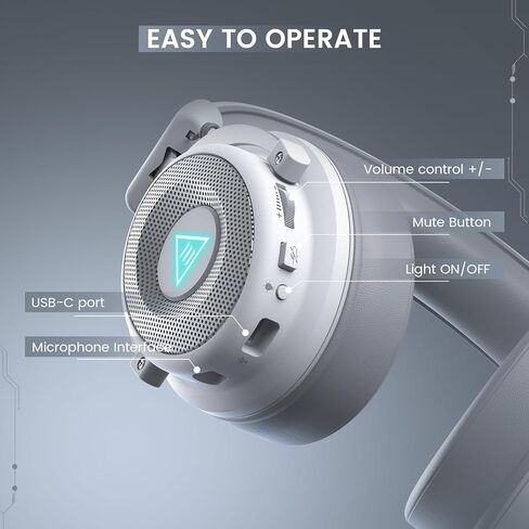 EKSA USB Gaming Headset for PC, Computer Gaming Headphones with Detachable Microphone Noise Cancelling, 7.1 Surround Sound, 50MM Driver, Wired Headset for PS4 PS5, Xbox One, Laptop (Yellow) in Kuwait