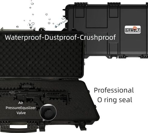 43" Hard Rifle Case Equipped With Reconfigurable & Reusable XP Crosslinked Foam Insert Hunting Season Rifle Case, Waterproof, Shockproof Meets TSA Requirements in Saudi Arabia