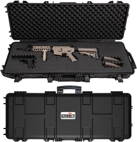 43" Hard Rifle Case Equipped With Reconfigurable & Reusable XP Crosslinked Foam Insert Hunting Season Rifle Case, Waterproof, Shockproof Meets TSA Requirements in Saudi Arabia