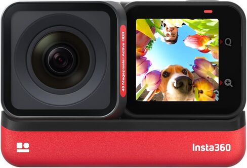 Insta360 ONE RS 4K Edition - كاميرا أكشن مقاومة للماء بدقة 4K بمعدل 60 إطارًا في الثانية مع تثبيت FlowSate، وصور بدقة 48 ميجابكسل، وتقنية HDR النشطة، وتحرير الذكاء الاصطناعي in Saudi Arabia