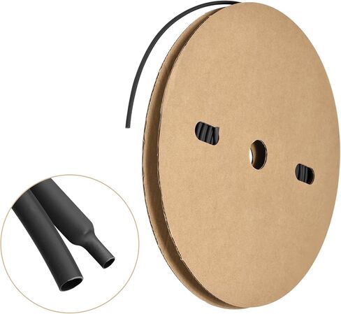 MECCANIXITY Heat Shrink Tubing, 3:1 Ratio 3/4 Inch Diameter 50ft Adhesive Lined Dual Wall Heat Shrink Tube Waterproof Sealed Black in Kuwait