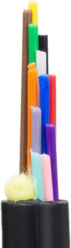 CableWholesale 12-Strand Fiber Indoor/Outdoor Fiber Optic Cable, OM3 Multimode 50/125, Plenum Rated, Black, Spool, 1000 feet in Saudi Arabia