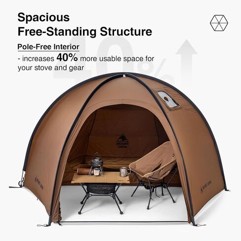 Onetigris Coco Nest Solo Hot Tent مع Jack Stove Jack ، 3000 مم مقاومة للماء ، خيمة قبة خالية من الرياح مع شبكة داخلية in Saudi Arabia