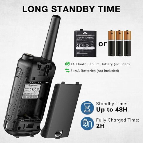 Baofeng BF-33C Walkie Talkies for Kids Rechargeable Battery, Long Range FRS Two-Way Radios, VOX, Dual Watch, USB-C Charging, NOAA, Call Tone, Flashlight, for Outdoor Play & Family Adventures, 3 Pack in Saudi Arabia