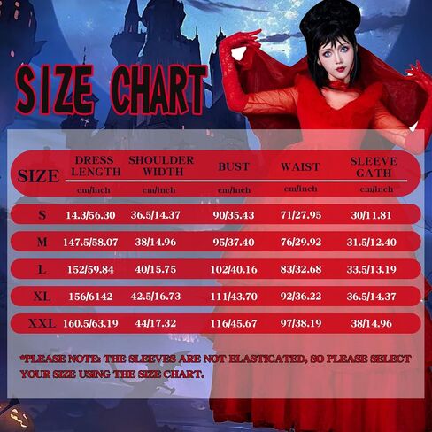 Vaianie Adult Women Lydia Cosplay Costume Red Wedding Dress Evening Gown Outfits Halloween Suit in Kuwait