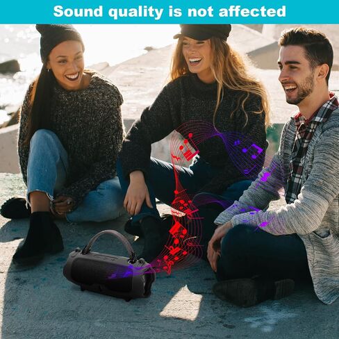 غطاء حالة السيليكون Txesign لشحن JBL 6- مكبر صوت محمول ، سفر يحمل غطاء واقعي مع غطاء ميناء شحن الكتف قابل للتعديل مع الشحن 6 (أسود) in Saudi Arabia