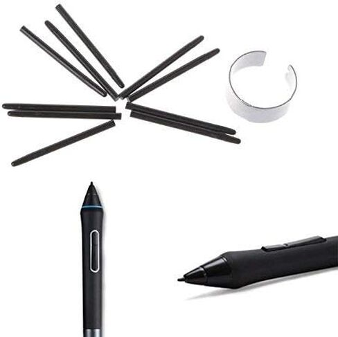 10Pcs Black Pen Nibs tip Refill with Removal Ring for Wacom CTL CTH 471 671 472 490 690 4100 6100 Intuos4 5 in Saudi Arabia