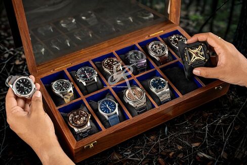 RoseWood Watch Box Organizer for Men – 4 Watch Display Case for Men | Wooden Watch Boxes for Men 4 Slot | Wooden Watch Cases for Men 4 Slot | Watch Organizer for Women | Glass Top Watch Box Wood in Saudi Arabia